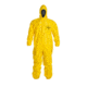 DuPont Tychem QC Yellow MD Coveralls with Standard Fit Hood and Elastic Wrists w/ Ankles, Case of 4