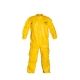 DuPont Tychem QC Yellow LG Coveralls with Laydown Collar and Elastic Wrists w/ Ankles, Case of 4