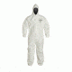 DuPont Tychem SL White LG Coveralls with Standard Fit Hood, Elastic Wrists w/ Attached Socks, Case of 6