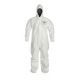 DuPont Tychem SL White MD Coveralls with Standard Fit Hood and Elastic Wrists w/ Ankles, Case of 6