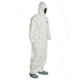 DuPont Tyvek 400 Coverall w/Respirator Fit Hood and Attached Skid-Resistant Boots, Elastic Wrists, Waist, White, M, Case of 25, TY122SWHMD00