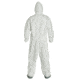 DuPont Tyvek 400 Coverall w/Respirator Fit Hood and Attached Skid-Resistant Boots, Elastic Wrists, Waist, White, M, Case of 25, TY122SWHMD00