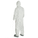 DuPont Tyvek 400 Coverall w/Respirator Fit Hood and Attached Skid-Resistant Boots, Elastic Wrists, Waist, White, M, Case of 25, TY122SWHMD00