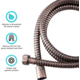Dura Faucet 60 Stainless Steel RV Shower Hose Oil Rubbed Bronze, DF-SA200-ORB