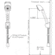Dura Faucet RV Single Function Shower Haed And Hose, White, DF-SA130-WT