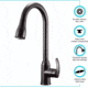 Dura Faucet Single Handle Pull Down RV Kitchen Faucet Venetian Bronze, DF-NMK508-VB