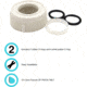 Dura Faucet Spout Nut And Rings Kit, White, DF-RK510-WT