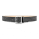 1-3/4" Hi-Gloss Leather 4 Row Stitch Garrison Belt with Nickel Buckle