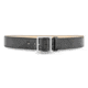 1-3/4" Hi-Gloss Leather Garrison Belt with Solid Brass Center Bar Nickel Buckle