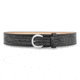 2-1/4" Basketweave Leather River Belt with Nickel Buckle