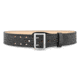 2-1/4&quot; Basketweave Leather Sam Brown 2 Row Stitch Duty Belt with Solid Brass Nickel Buckle