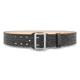 2-1/4&quot; Basketweave Leather Sam Brown 4 Row Stitch Duty Belt with Solid Brass Nickel Buckle