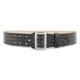 2-1/4&quot; Hi-Gloss Leather Sam Brown 4 Row Stitch Duty Belt with Nickel Buckle