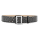 2-1/4&quot; High-Gloss Leather Sam Browne 2-Row Stitch Duty Belt with Nickel Buckle