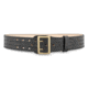 2-1/4" Plain Leather Sam Brown 4 Row Stitch Duty Belt with Solid Brass Gold Buckle