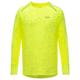 GOREWEAR Energetic Long Sleeve Running Shirt Mens in Neon Yellow Medium Slim fit B0D50730, 100751-0800-L