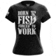 We the People Holsters Born To Fish Forced To Work Womens Short Sleeve Shirt 27059EFD, 6549657485410