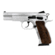 EAA Witness-Stock Pistol, .40 S&amp;W, 4.5 in barrel, hard chromed carbon steel frame, checkered wood grip, recoil operated semi-automatic, double-action, frame mounted safety, 3-dot combat, 14 round magazine, EAA-WTNS-STK-3-FRRMPG