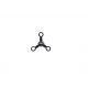 Eagle Claw 3-Way Swivel,Resealable Package, Black, Size 4 01252-004