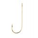 Eagle Claw Aberdeen Hook, Non-Offset, Ringed Eye, Light Wire, Gold, R-Pack 202R-1