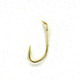 Eagle Claw Baitholder Saltwater Snelled Hook,Striped Bass,Offset,Down Eye,2 Slices,Medium Wire,Mono,36in,Gold 9214H-3/0