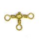 Eagle Claw Crossline Swivel,Resealable,Brass,Size 10 01061-010