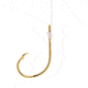 Eagle Claw Lazer Sharp Inline Circle Baitholder Mono Snell 18in for Striped Bas with L2196G Hook, Gold, Size 6/0, 5 Per Pack, 9212C1H-6/0