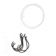 Eagle Claw Lazer Sharp Inline Ocotopus Circle Mono Snell 36in with L7228BP-4/0 Hook, Platinum Black, 5 per Pack, L800C2H-4/0