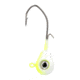 Eagle Claw Lazer Sharp Pro-V Tear Drop Jig, 3/0 Hook, Chartreuse/ White, 1/4oz, 5 per Pack, LSTDPV14-07