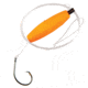 Eagle Claw Lazer Sharpinline Circle Striped Bass Rig Size 7/0 Platinum Black L2004EL Hook, Cigar Foam Float 42in, 1/Pack, L922-C1