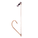 Eagle Claw O'Shaughnessy Saltwater Snelled Hook,Bluefish,Non-Offset,Straight Point,Straight eye,1x Long Shank,Black Barrel Swivel,Bronze,Wire,4in 9340H-5/0