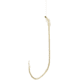 Eagle Claw Pro-V Bend Aberdeen Snelled Hook, Down Eye, Gold, Size 1/0, 6 per Pack, 126H-1/0
