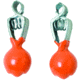Eagle Claw Rubber Coated Depth Finder, 2 Pack, 3/4 Oz Fluorescent Orange, ICDF34