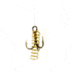 Eagle Claw Snelled Treble Hook,Non-Offset,Curved Point,Regular Shank,Medium Wire w/Spring for Soft Bait,Mono,18in,Bronze 672SBH-10