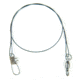 Eagle Claw Steel Leader Float w/Ball Bearing Swivel and Dual Lock Snap,12in,20lb LLBBIBK20-12