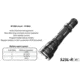 EAGTAC S25L-R Flashlight Kit, XHP35 HI NW LED, 1750lm, Black, S25LR-XHP35-HI-KIT-NW