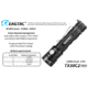EAGTAC TX30C2 Base Flashlight, Nichia 219C CRI92 4000K LED, 885lm, Black, TX30C2-219C-BASE-NW