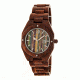 Earth Cypress Multi-Colored Skateboard Wood Dial Leather-Band Watch w/Date, Multicolor ETHEW4003