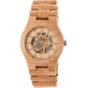 Earth Wood Gobi Automatic Skeleton Bracelet Watch, Khaki/Tan, One Size, ETHEW4301