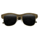 Earth Dade Sunglasses, Walnut Zebrawood Wood Frame, Black Lens, ESG088WZ