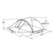 Easy Camp 3 Person Quasar 300 Tent, Orange / Gold, 120193