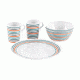 Easy Camp Melamine Set Tableware for 2 Person, Stripe 680040