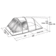 Easy Camp Tempest 500 Inflatable Tunnel - 5 Person, 3 Rooms, Light/Dark Blue 120255