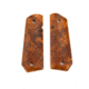Ed Brown Products Bobtail Grip Bushing, 1911, Poplar Burl, Pair 9 Design, Amber, 45-POPL-BT-9