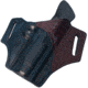 Ed Brown Products Leather Belt Holster, 1911, Commander, Ostrich Trim, by S&amp;S Leatherworks, Black, HL-C-BLK