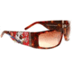 Ed Hardy Beautiful Ghost / Crystal Sunglasses - Tortoise Frame, Brown Lens