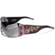 Ed Hardy Skull &amp; Cherry Blossoms Sunglasses - Gunmetal Frame, Smoke Lens
