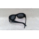 EDEMO 7 Eye Air Shield Sunglasses Briza, Sharp View Clear PC Lens, Glossy Black Frame, S-M, Women 310540, EDEMO1