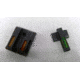 USED HiViz Litewave H3 Tritium/Litepipe Sight Set, HK VP9, HK VP9SK, HK VP40, HK45, HK45C, HK P30, HK P30L, Black, Green/Orange Litepipes w/ White Front Ring, HKN421, EDEMO1, Used, Condition Fair, Condition Fair, Used