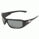 Brazeau Safety Glasses - Black Frame, Silver Mirror Lens XB117